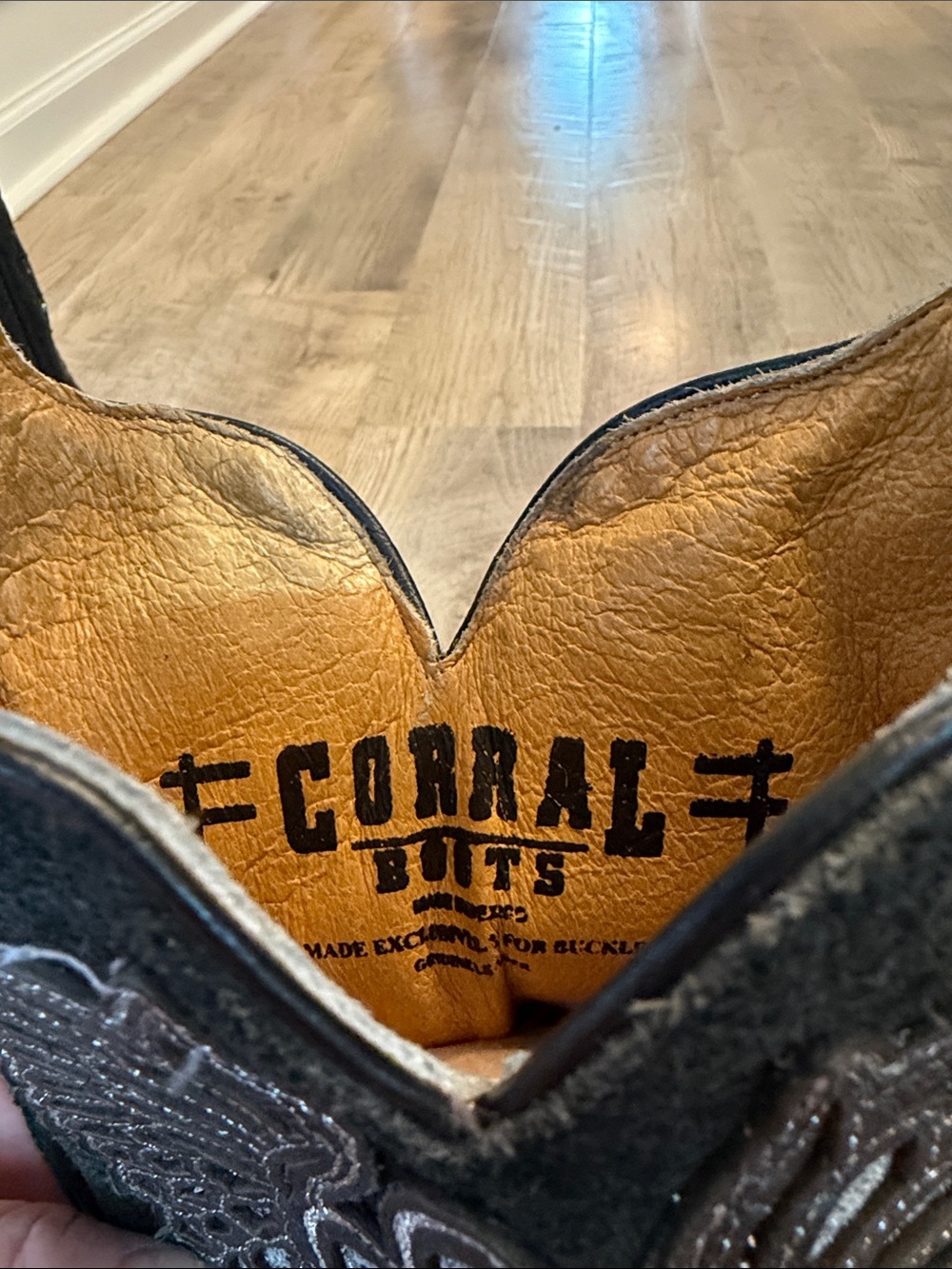 Black Corral Embroidered Winged Cowboy Boots 7 - Picture 2 of 6